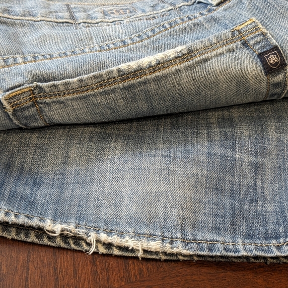 Rock & Republic 34x32 Blue Distressed Stone Cold Baggy Bootcut Denim - Picture 10 of 16